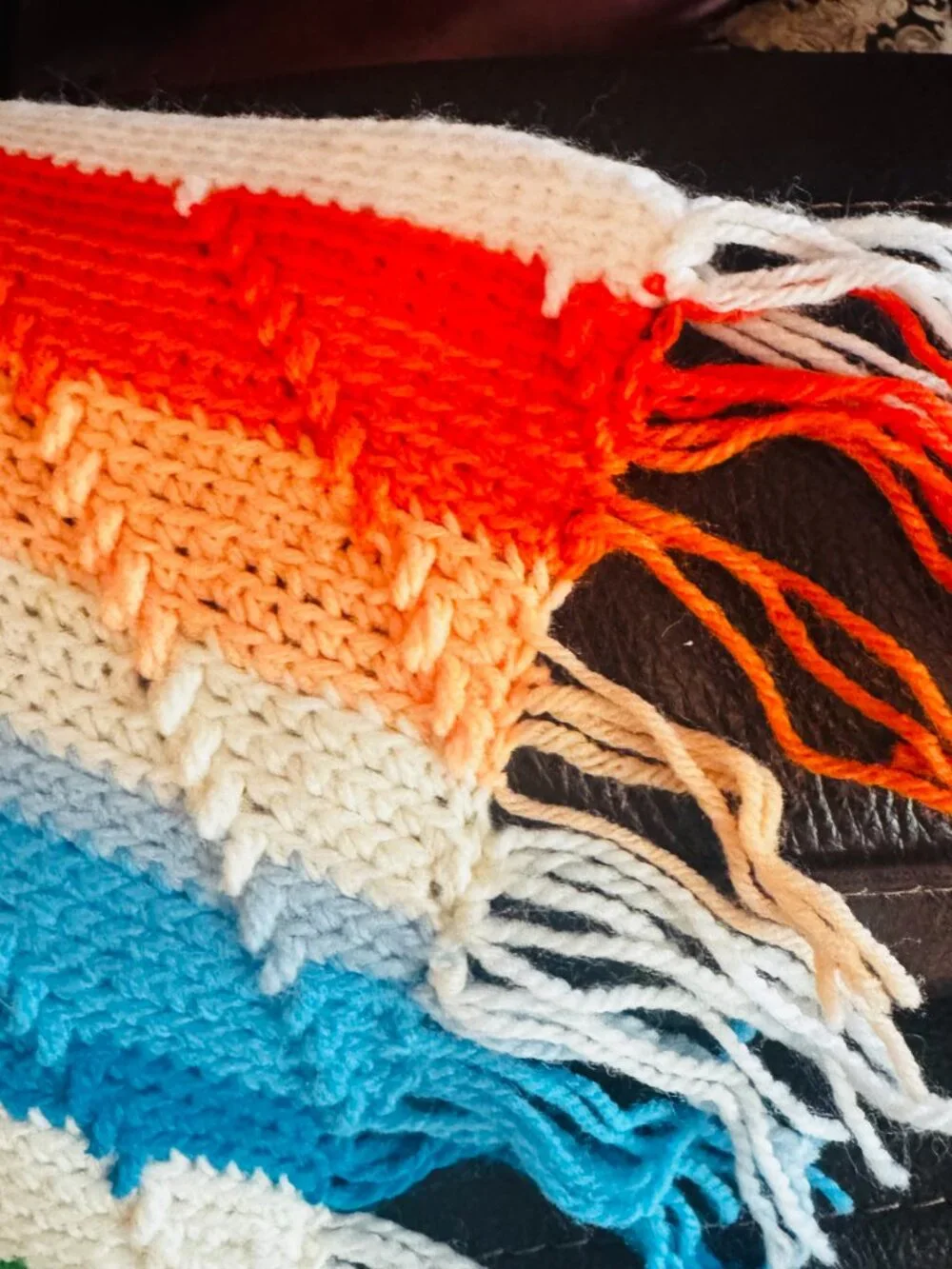 Handmade Crochet Afghan Blanket 45x60